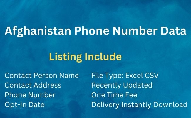 Afghanistan Phone Number Data
