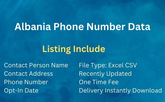 Albania Phone Number Data