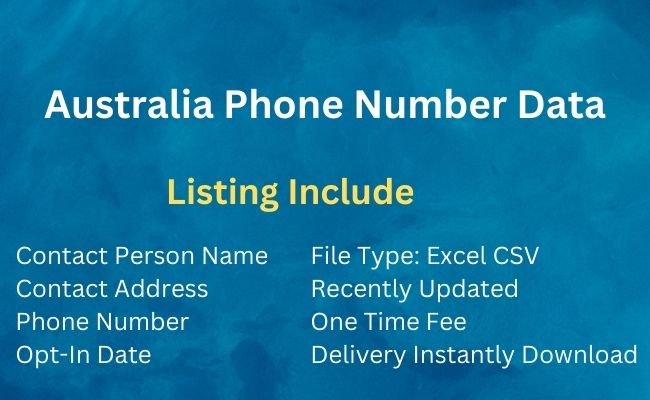 Australia Phone Number Data
