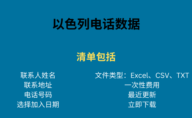 以色列电话数据