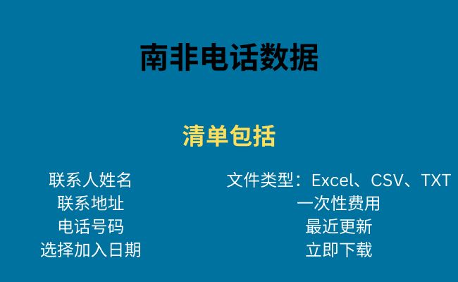 南非电话数据