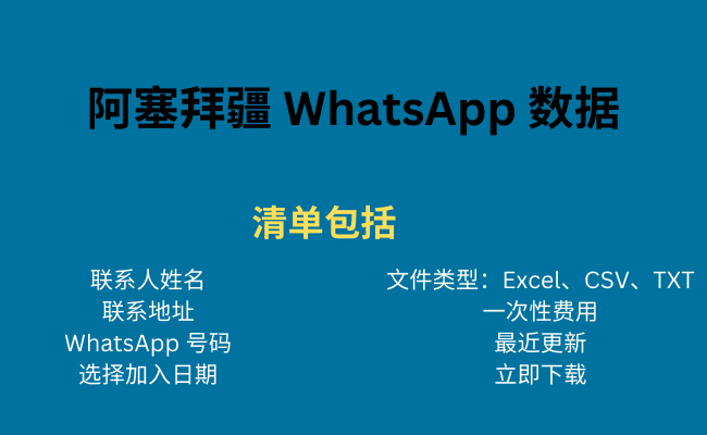 阿塞拜疆 WhatsApp 数据