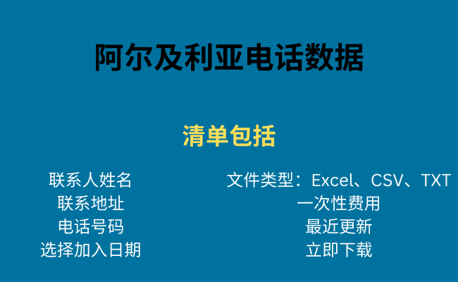 阿尔及利亚电话数据