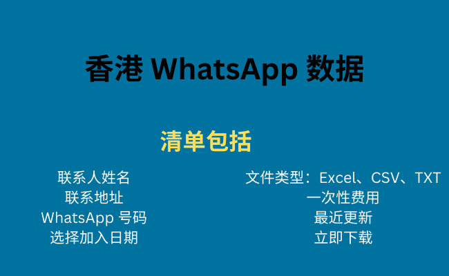 香港 WhatsApp 数据