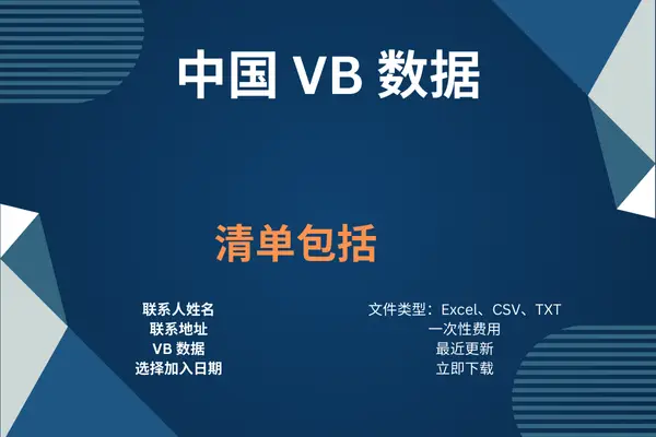 中国 VB 数据